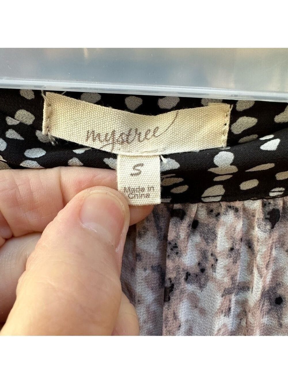 Mystree Pleated Skirt Polka Dot Print Size Small Looks brand new White Black - Picture 4 of 16